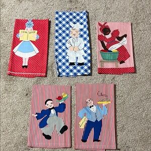 VTG Hand Embroidered Kitchen Towels